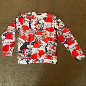 Large Christmas Cat Sweatshirt